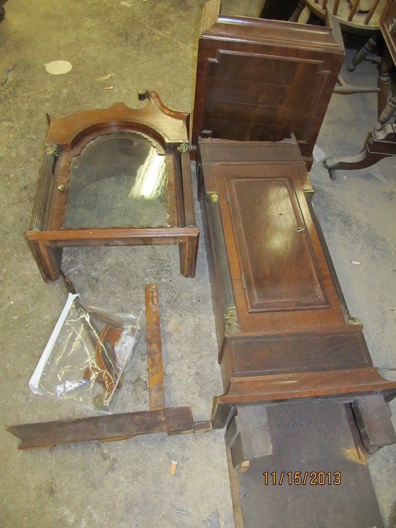 Antique Grandfather Clock Damaged — The Tri-State Area — Carriage House II In-Home Restorations