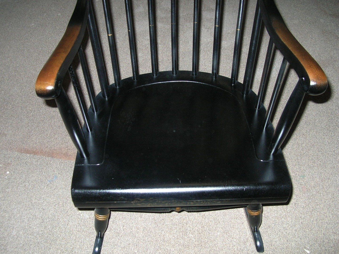 New Black Hitchcock Rocker — The Tri-State Area — Carriage House II In-Home Restorations