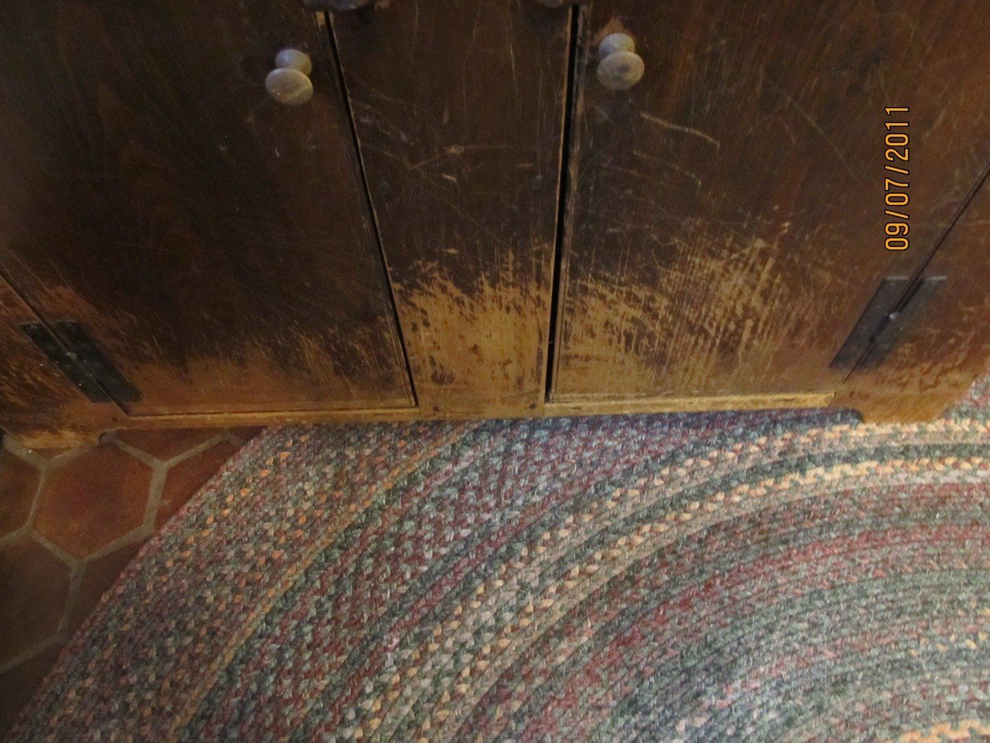 Hutch with Dog Scratch — The Tri-State Area — Carriage House II In-Home Restorations