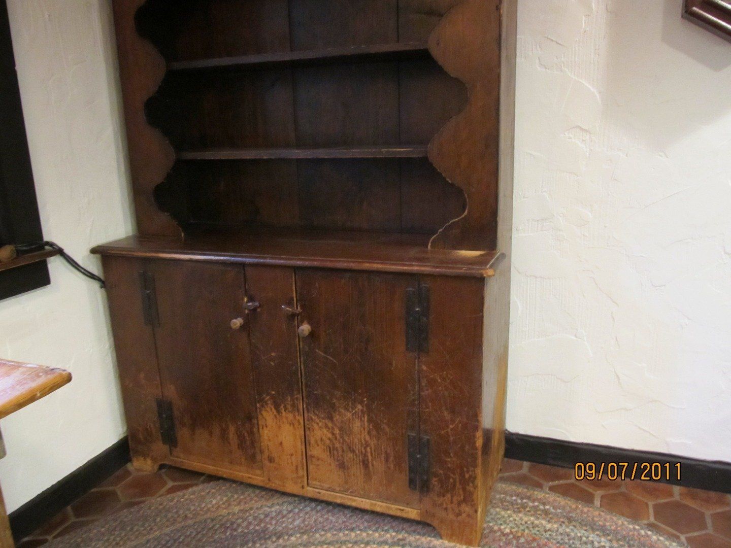 Old Hutch with Scratches — The Tri-State Area — Carriage House II In-Home Restorations