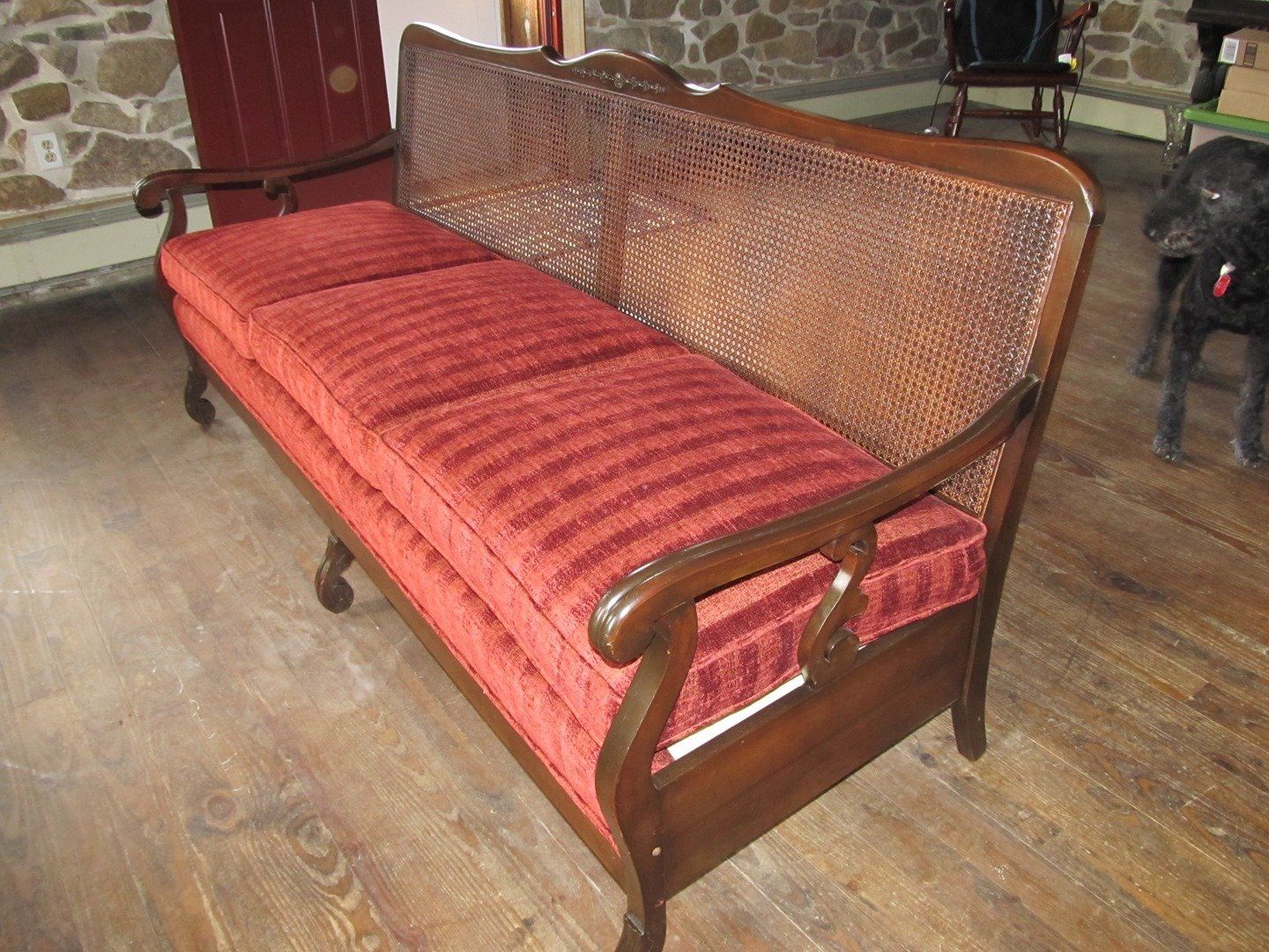 Restored Antique Cane-Back Sofa — The Tri-State Area — Carriage House II In-Home Restorations