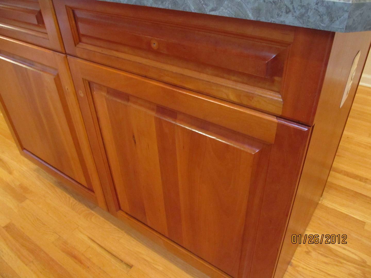 Old Cherry Cabinet Refinished — The Tri-State Area — Carriage House II In-Home Restorations
