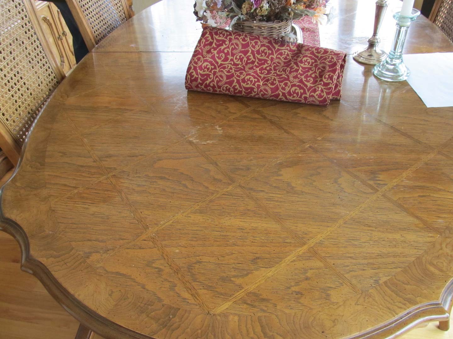 Before Damaged Tabletop Repair — The Tri-State Area — Carriage House II In-Home Restorations