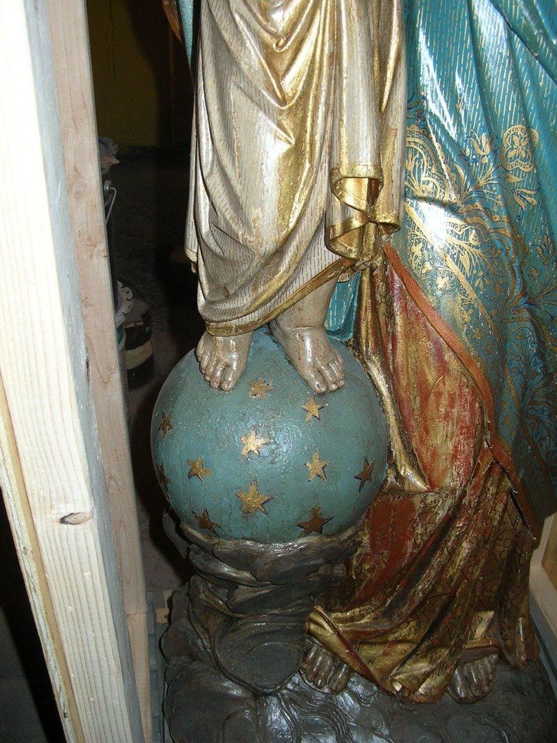 Religious Statue with Damaged — The Tri-State Area — Carriage House II In-Home Restorations