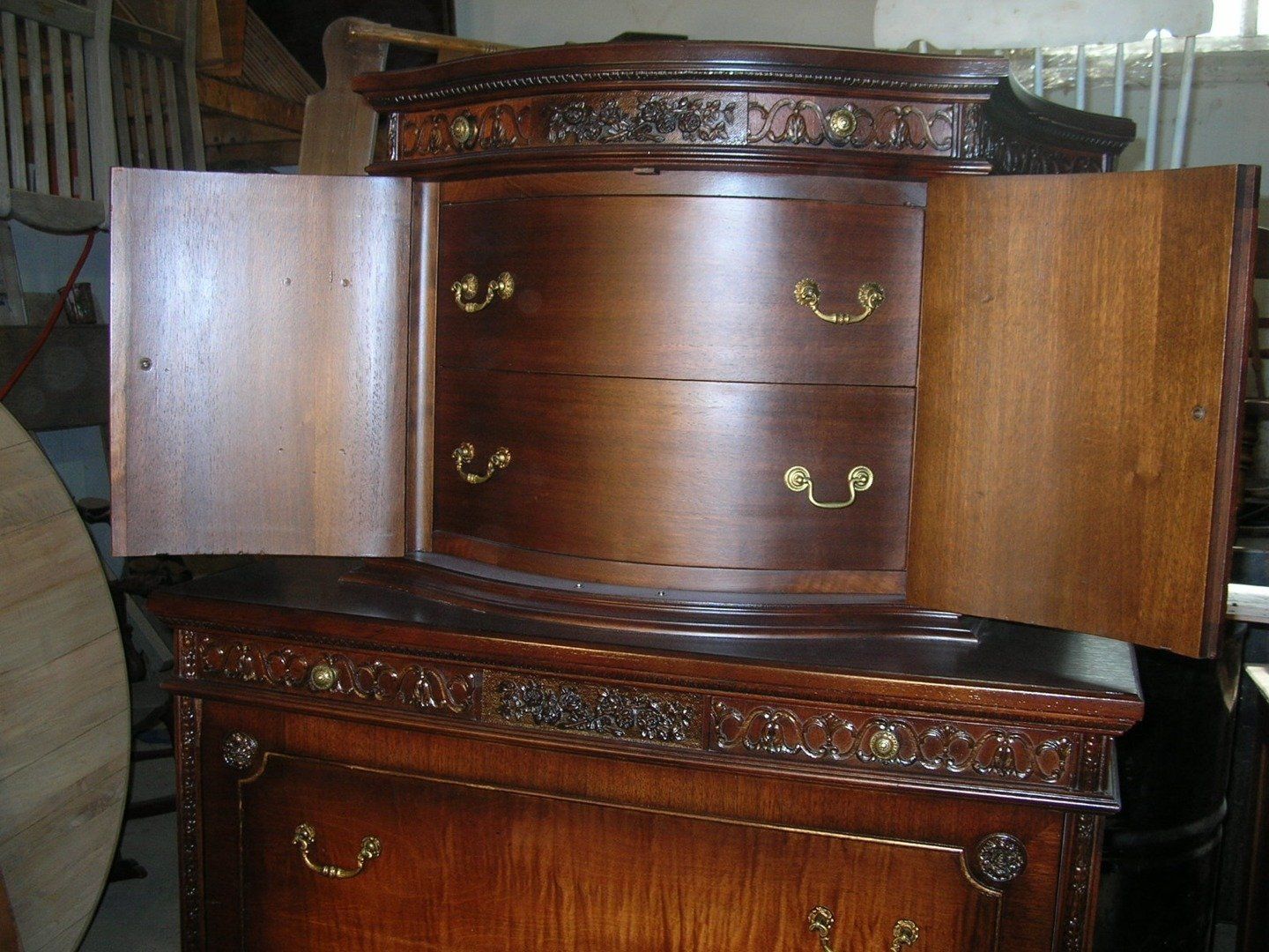 Restored Brown Chest on Chest — The Tri-State Area — Carriage House II In-Home Restorations