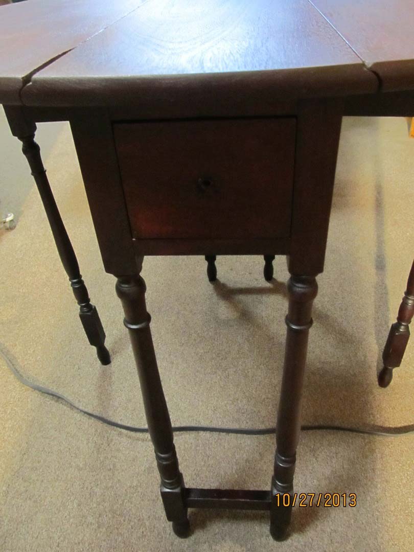 Antique Tabletop Side Before Restoration — The Tri-State Area — Carriage House II In-Home Restorations