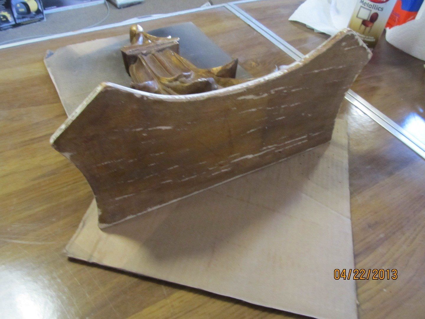 Before Gold Corbel Shelf Restoration — The Tri-State Area — Carriage House II In-Home Restorations