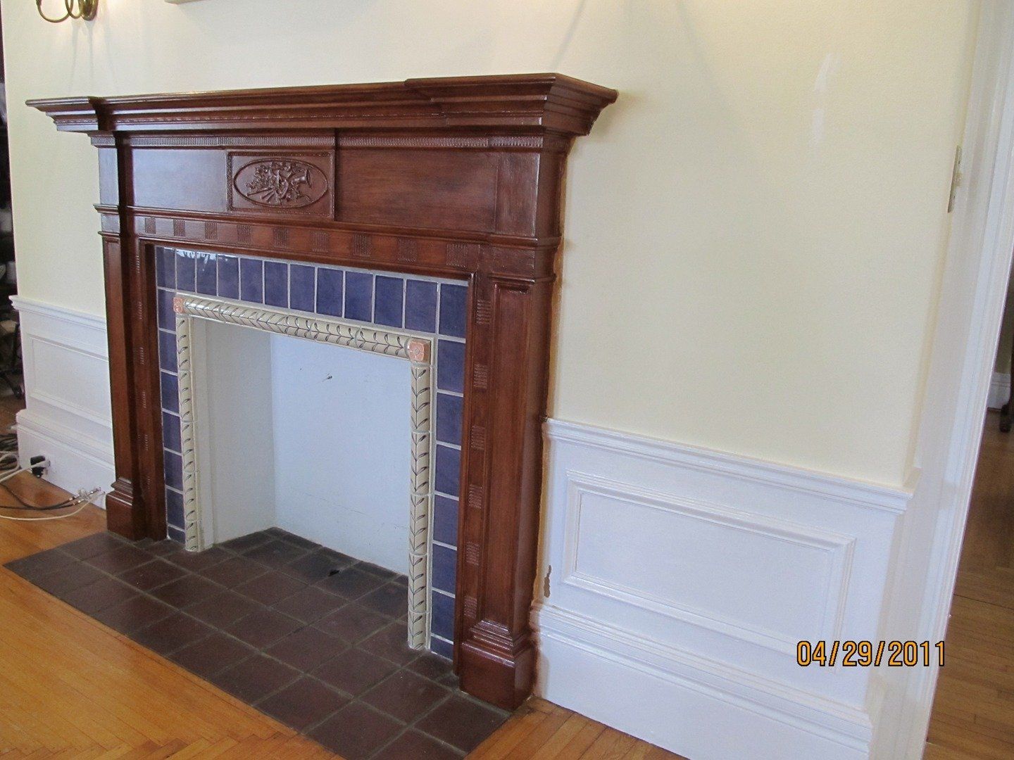 Brown Painted Pine Mantel — The Tri-State Area — Carriage House II In-Home Restorations
