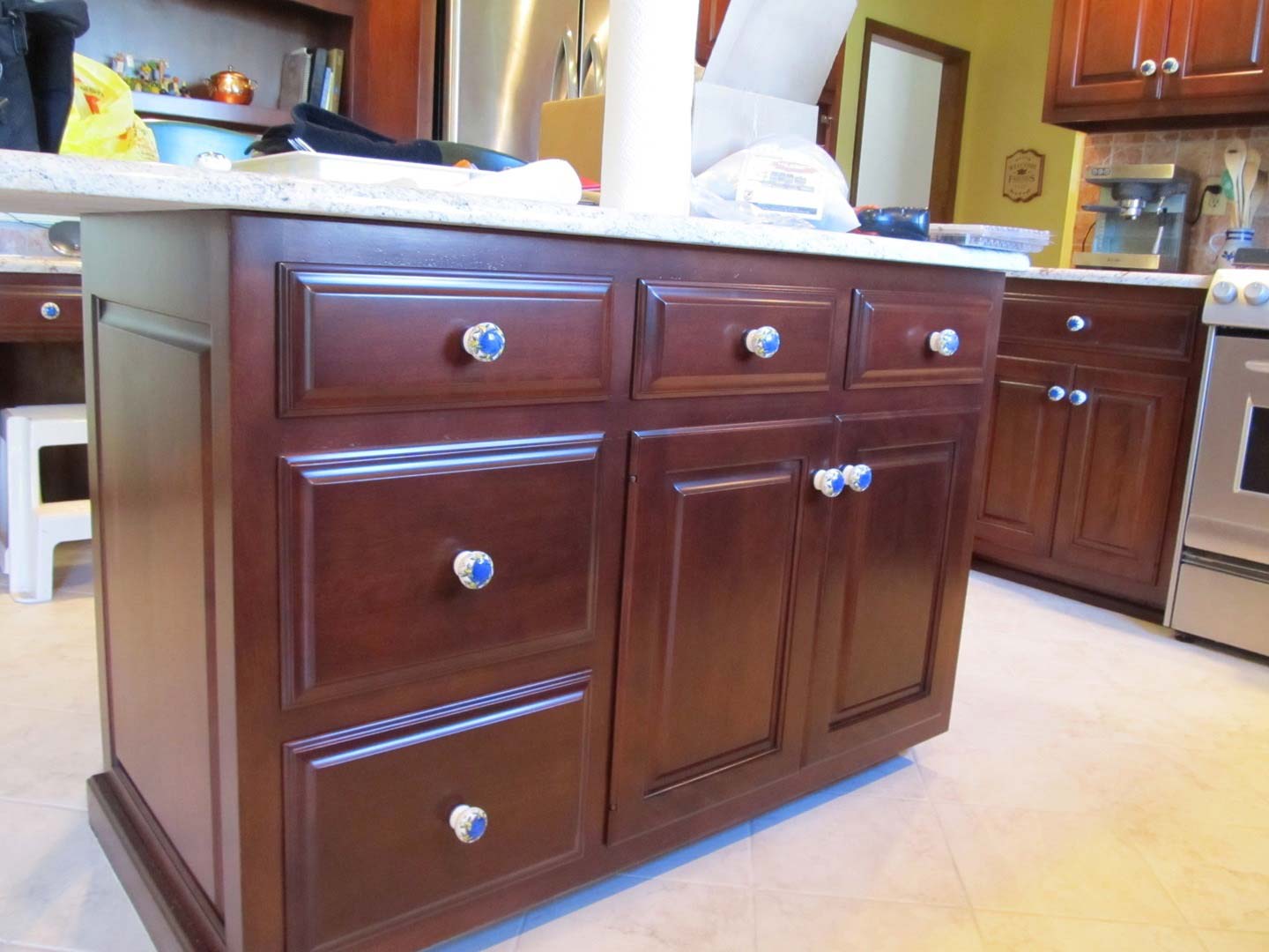 Restored Mahogany Isle Cabinet — The Tri-State Area — Carriage House II In-Home Restorations