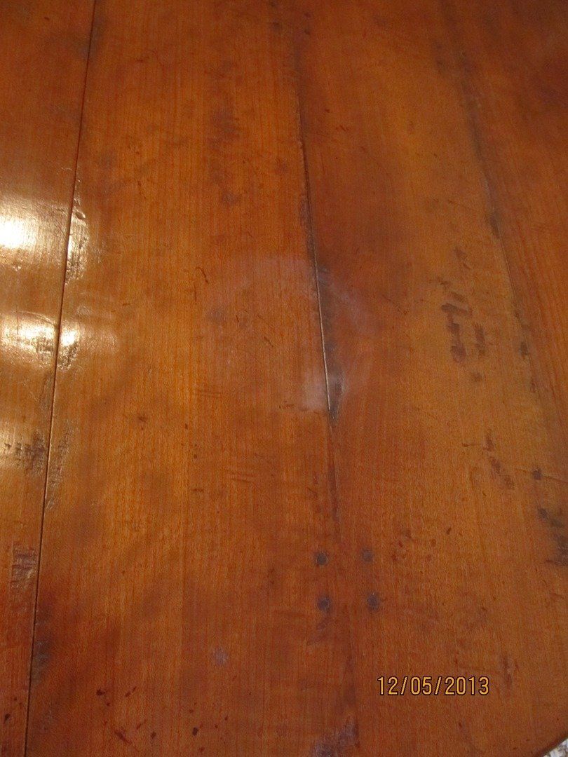 Custom Dining Room Table with Steam Mark — The Tri-State Area — Carriage House II In-Home Restorations