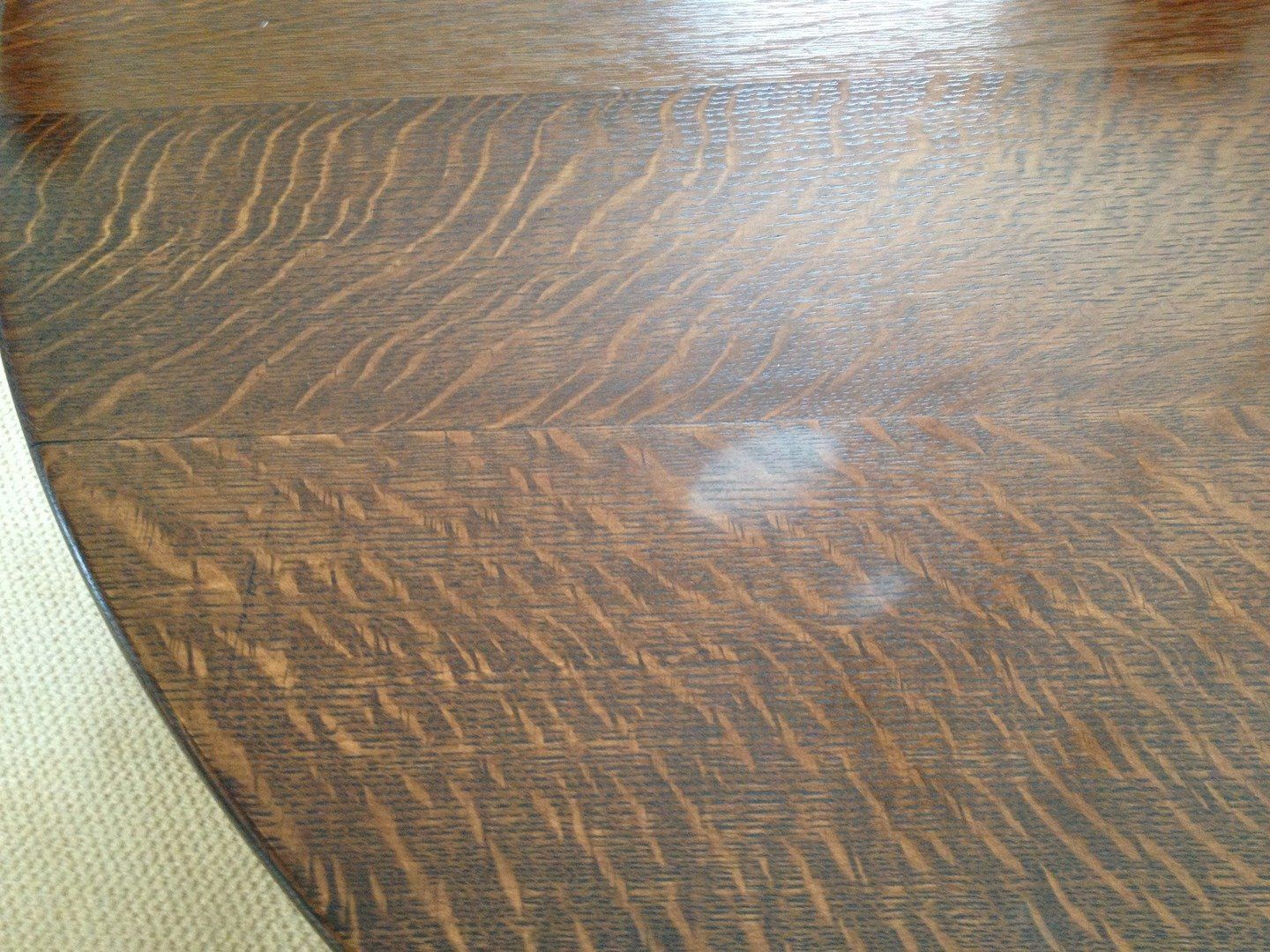Antique Dining Room Tabletop with Steam Damaged — The Tri-State Area — Carriage House II In-Home Restorations
