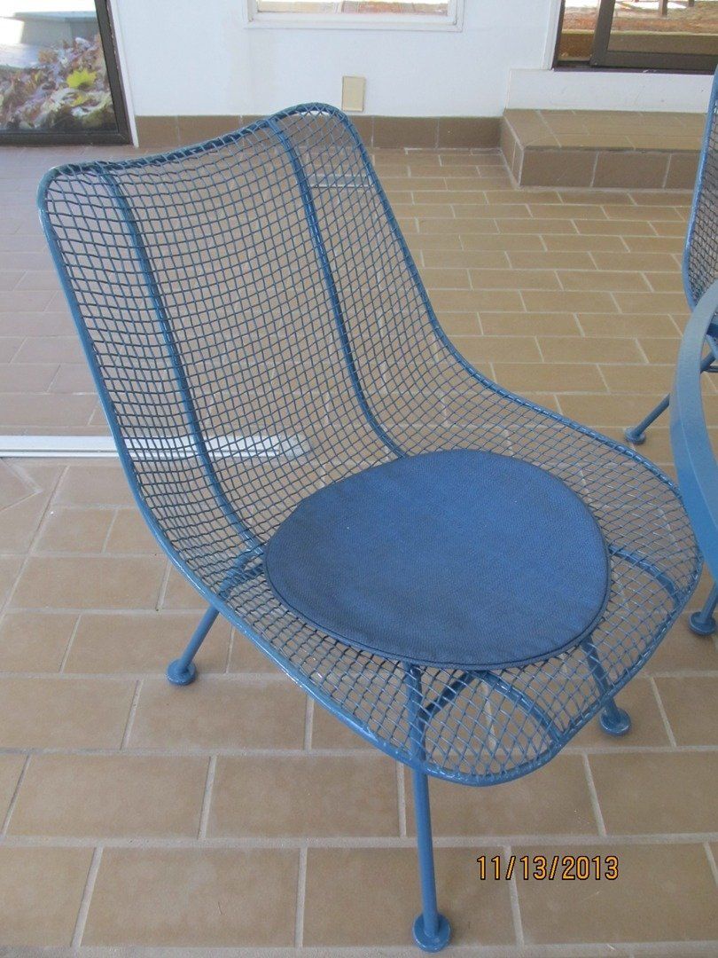 Vintage Metal Chair with Cirle Foam Restored — The Tri-State Area — Carriage House II In-Home Restorations