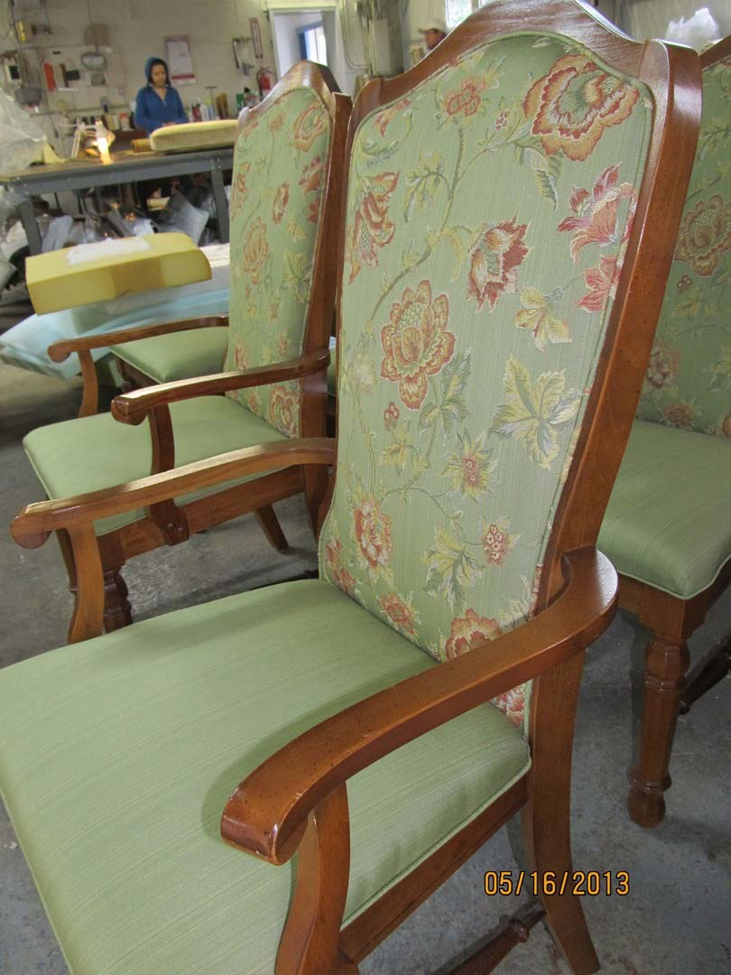 Upholstered Chair with Matching Fabric — The Tri-State Area — Carriage House II In-Home Restorations