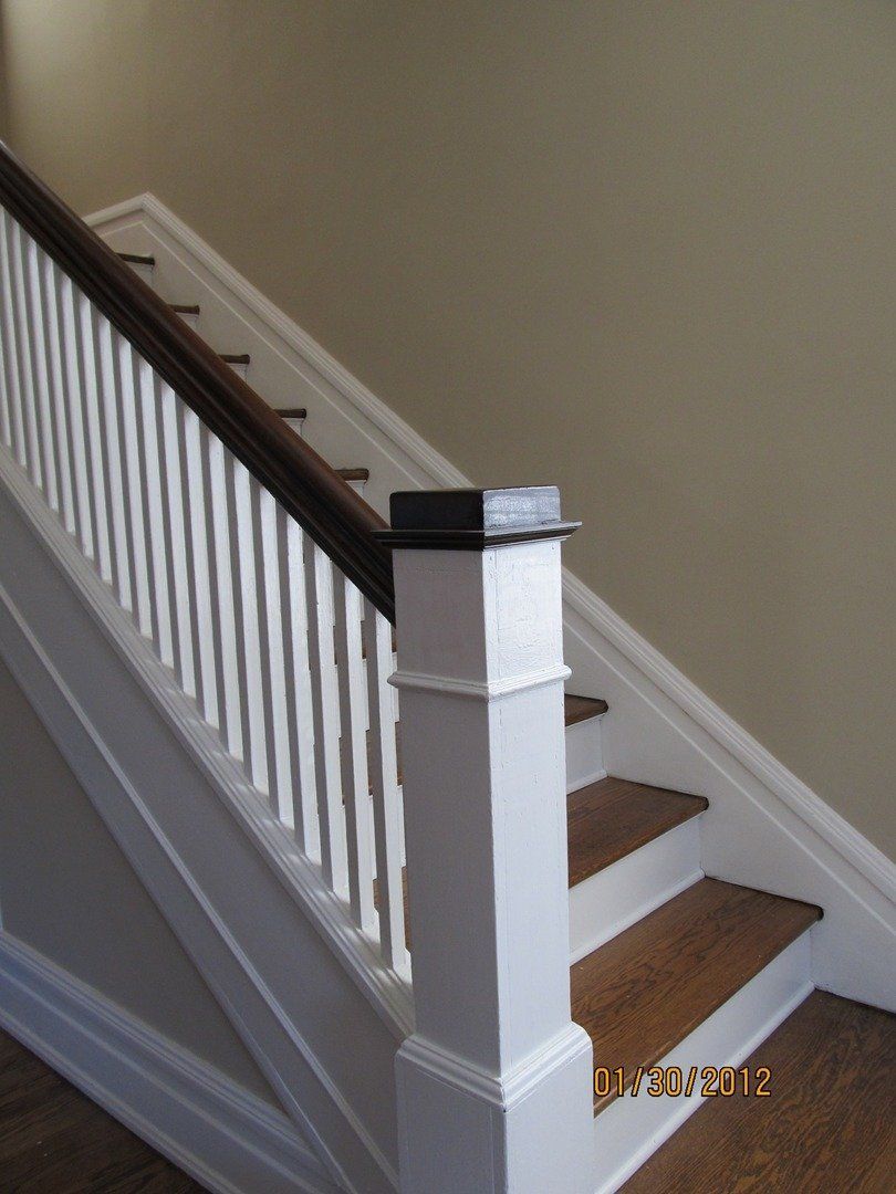 Handrails and Newel Posts Caps Restored — The Tri-State Area — Carriage House II In-Home Restorations