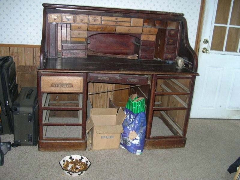 Antique Desk Before Restoration — The Tri-State Area — Carriage House II In-Home Restorations