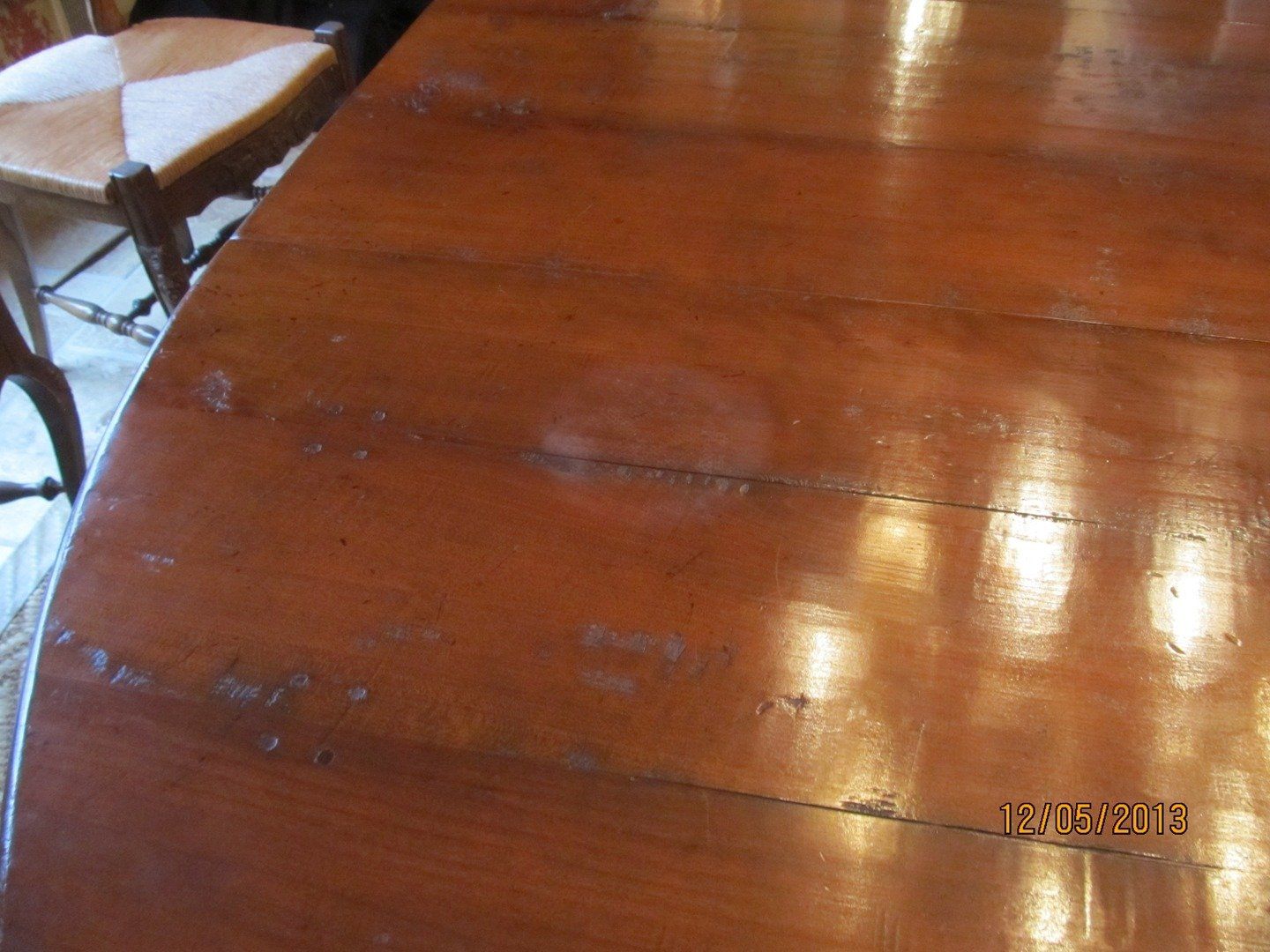 Dining Room Table with Heat Mark — The Tri-State Area — Carriage House II In-Home Restorations