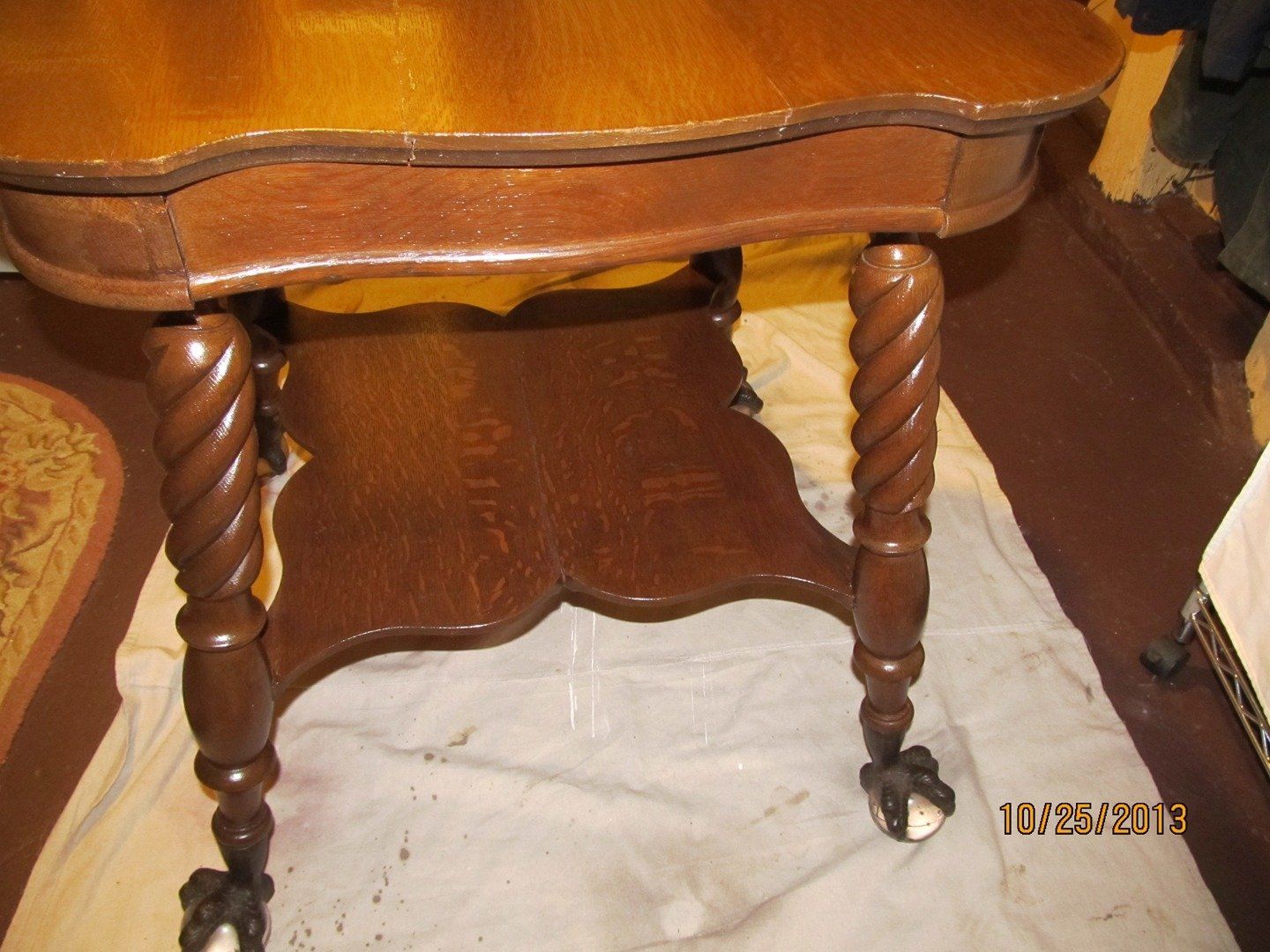 Brown Table Stand — The Tri-State Area — Carriage House II In-Home Restorations