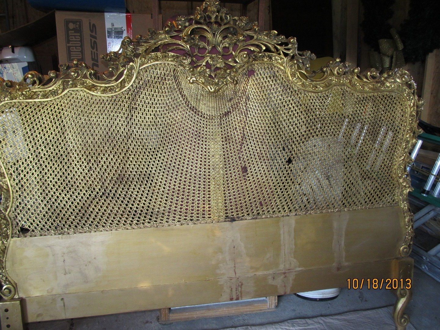 French Cane Headboard — The Tri-State Area — Carriage House II In-Home Restorations