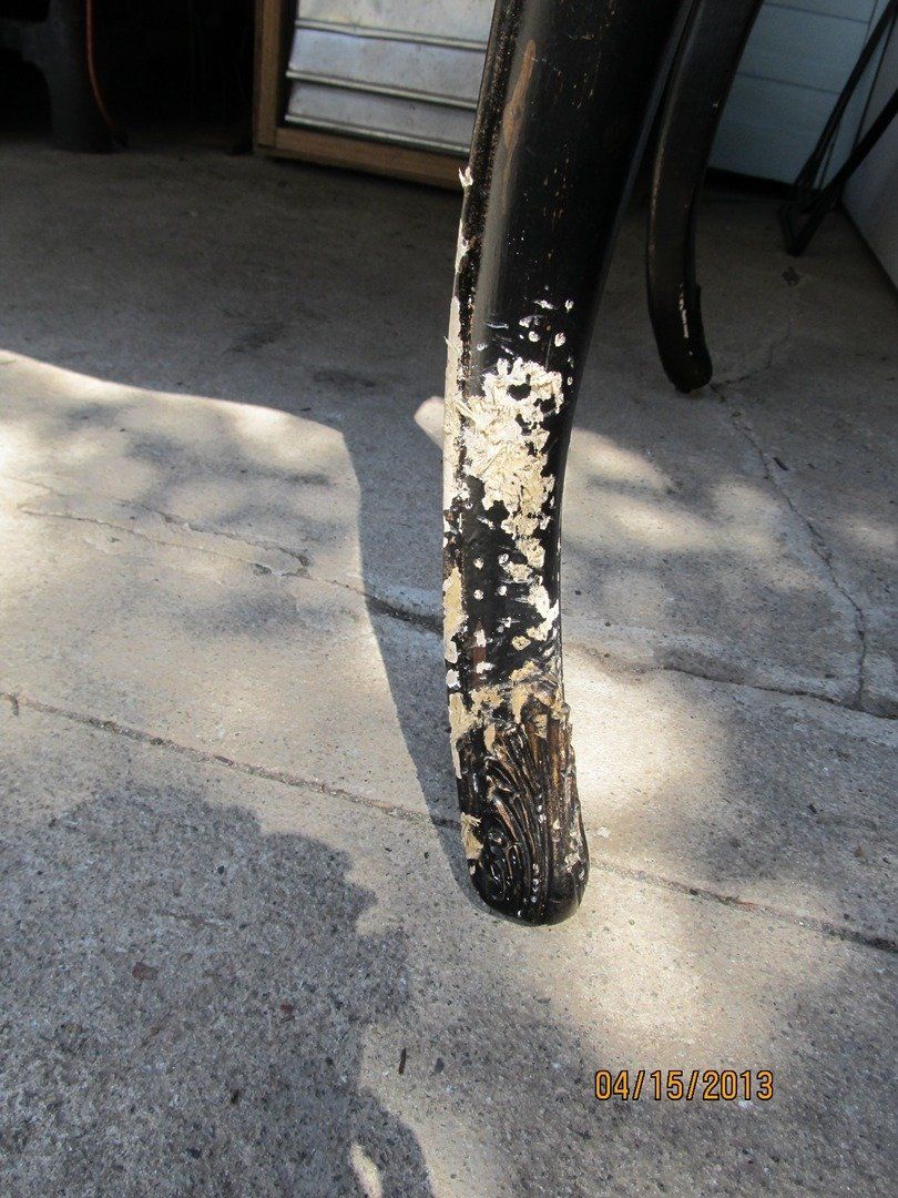 Before Chair Legs Restoration — The Tri-State Area — Carriage House II In-Home Restorations