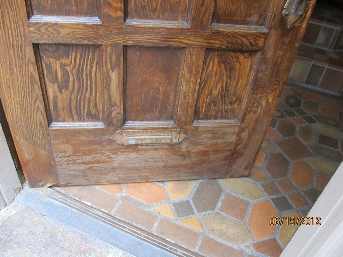 Before Panel Front Door Restoration — The Tri-State Area — Carriage House II In-Home Restorations