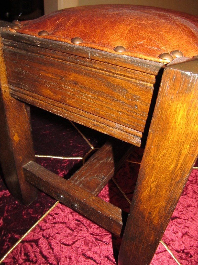 Brown Old Footstool — The Tri-State Area — Carriage House II In-Home Restorations