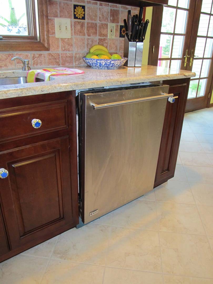 Mahogany Cabinet and Dishwasher — The Tri-State Area — Carriage House II In-Home Restorations