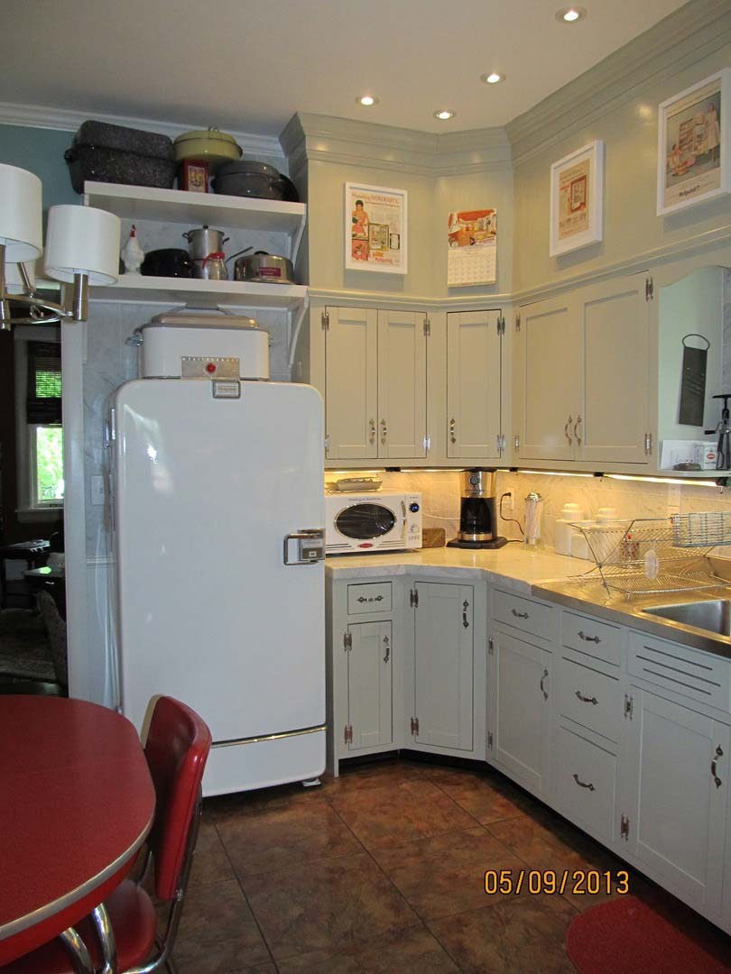 White Fridge in Vintage Kitchen — The Tri-State Area — Carriage House II In-Home Restorations