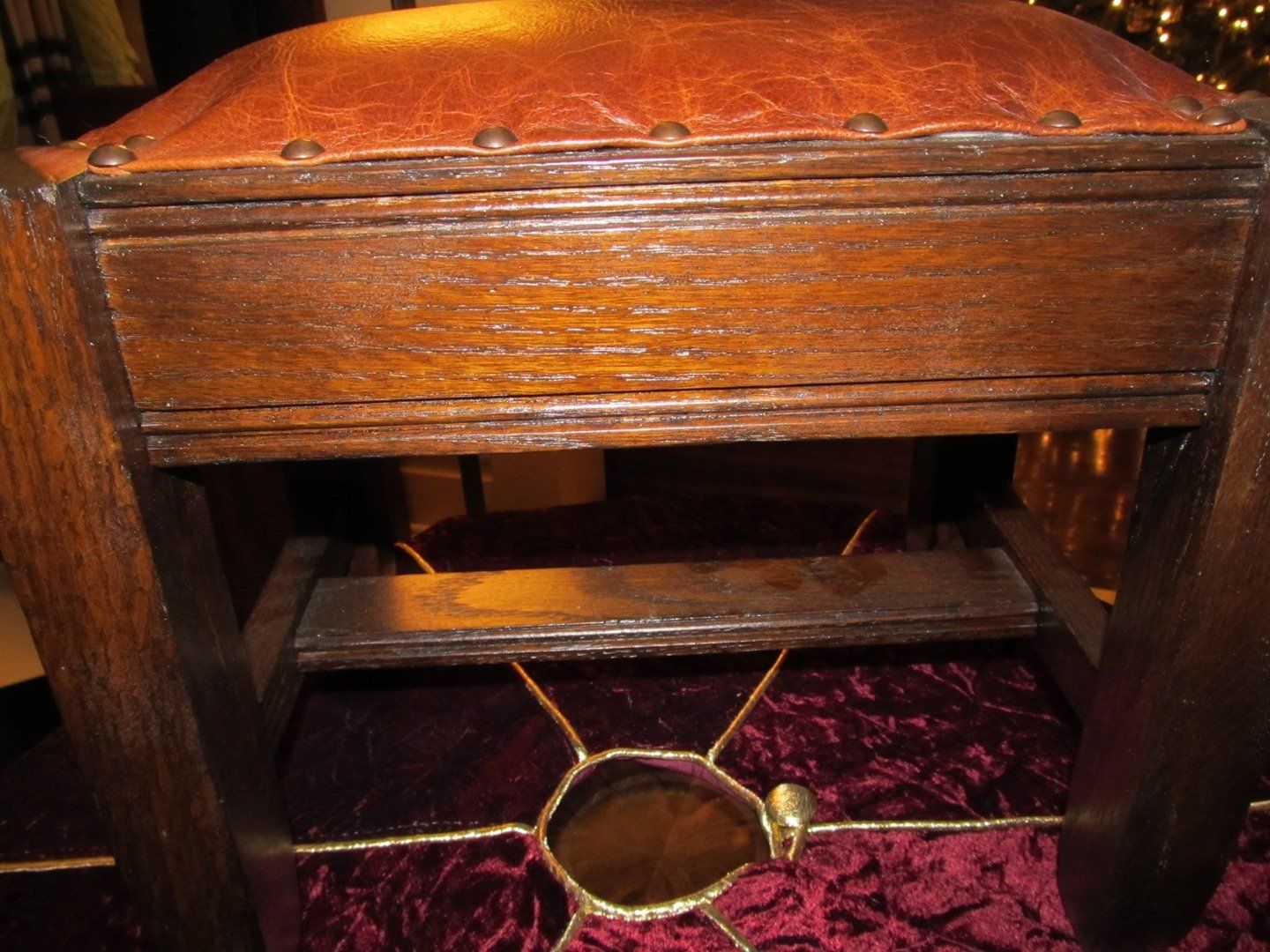 Brown Footstool — The Tri-State Area — Carriage House II In-Home Restorations