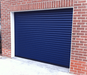 Blue roller shutter