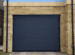 Dark blue shutter