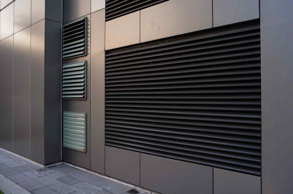 Large Black Window Shutters — Big Tom’s Mobile Security & Insect Screens in Farleigh, QLD