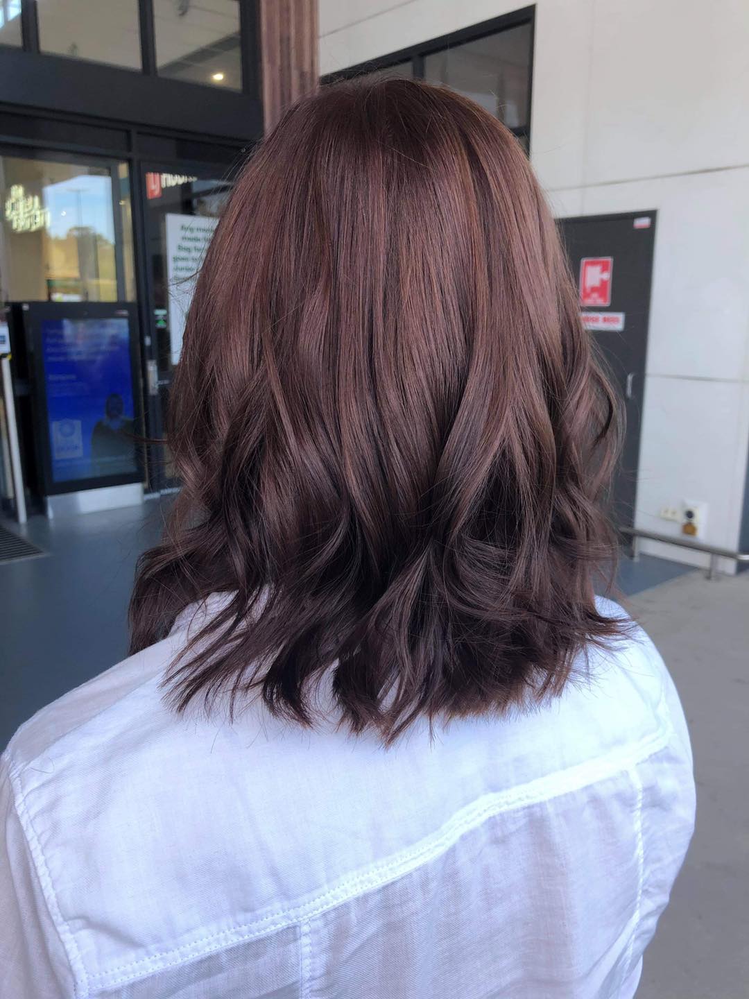 Brown Hair With Black Cherry Highlights — Hair Salon in Vincentia, NSW