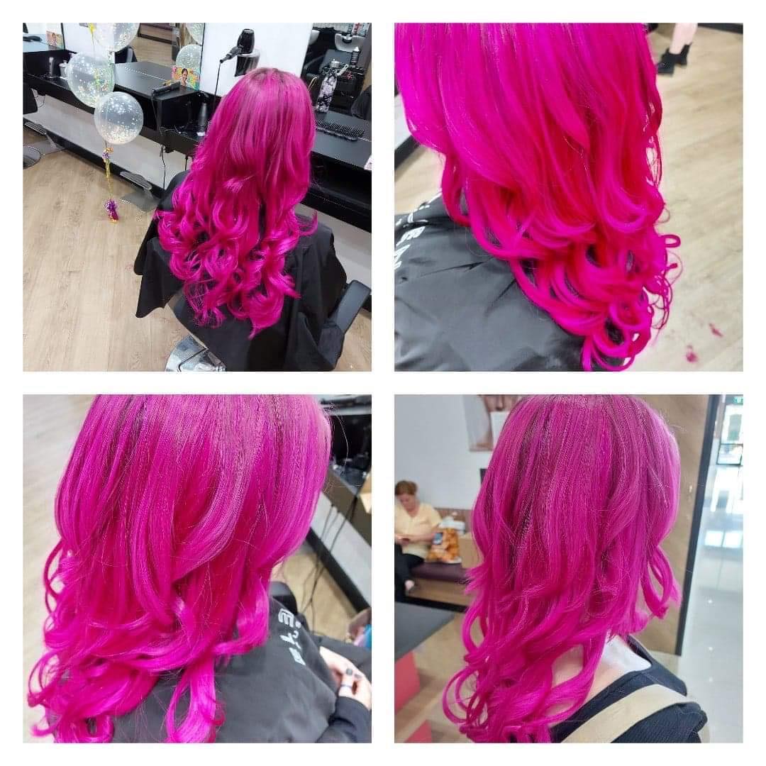 Styled Pink Hair - Hair Salon in Vincentia, NSW