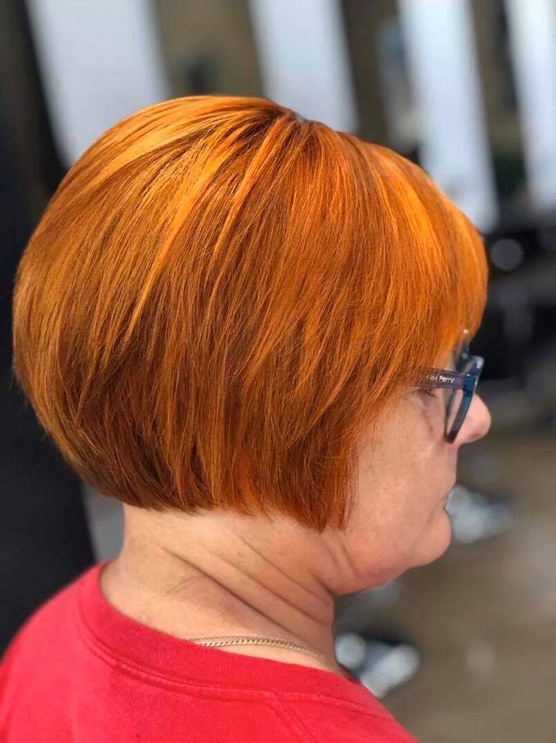 Beautiful Orange Hair Color — Hair Salon in Vincentia, NSW