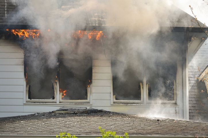 fire damage restoration photo