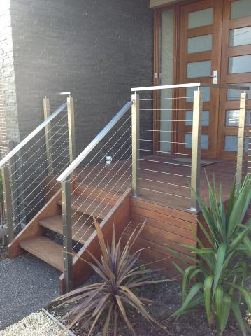 Stainless Steel and Wire System Square Tube — Hampton, VIC — Bayside Balustrades