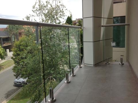 Glass With Spigots and Capping Handrail — Hampton, VIC — Bayside Balustrades