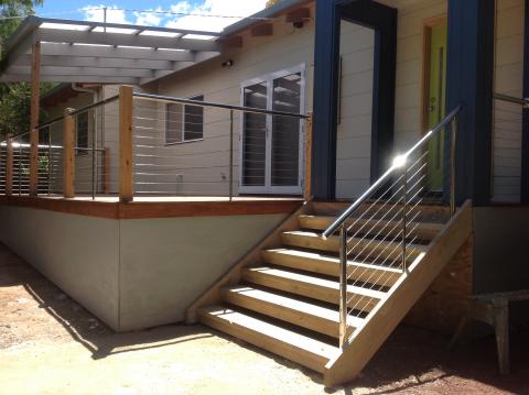 House with Stainless Steel Wire System — Hampton, VIC — Bayside Balustrades