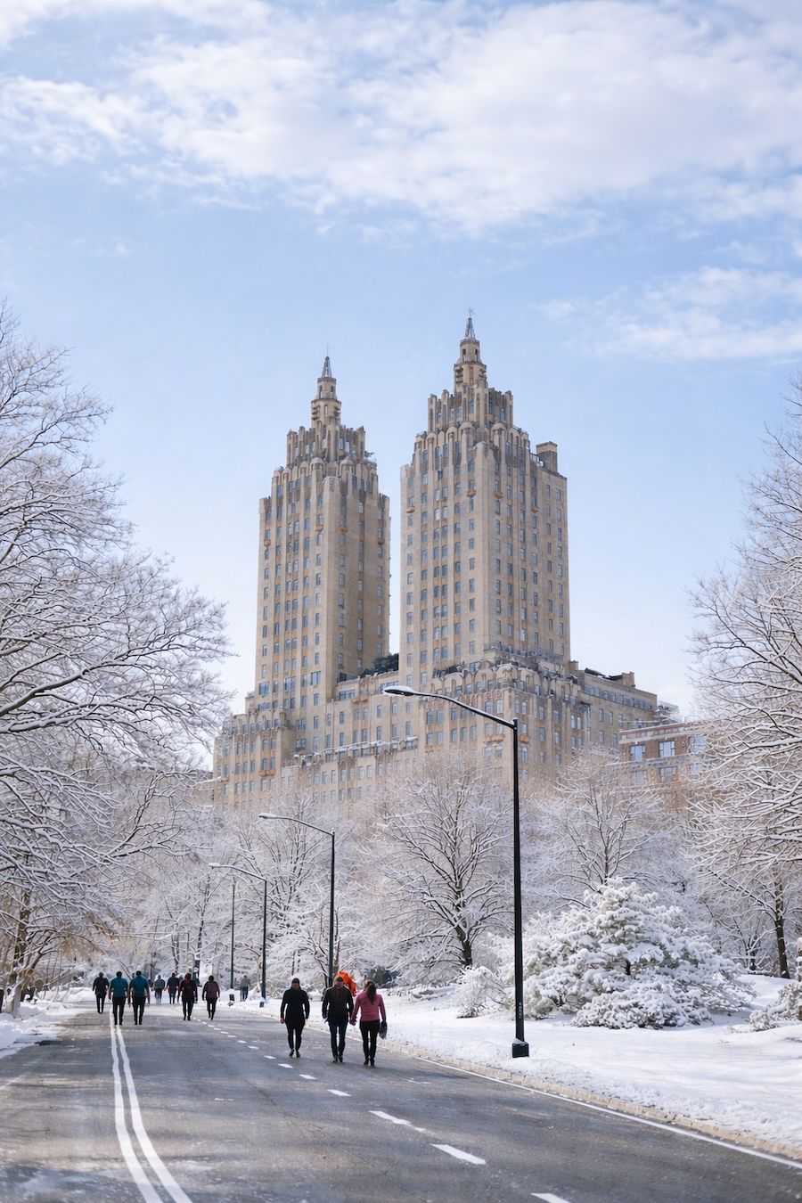 people riding bikes in a park in fall