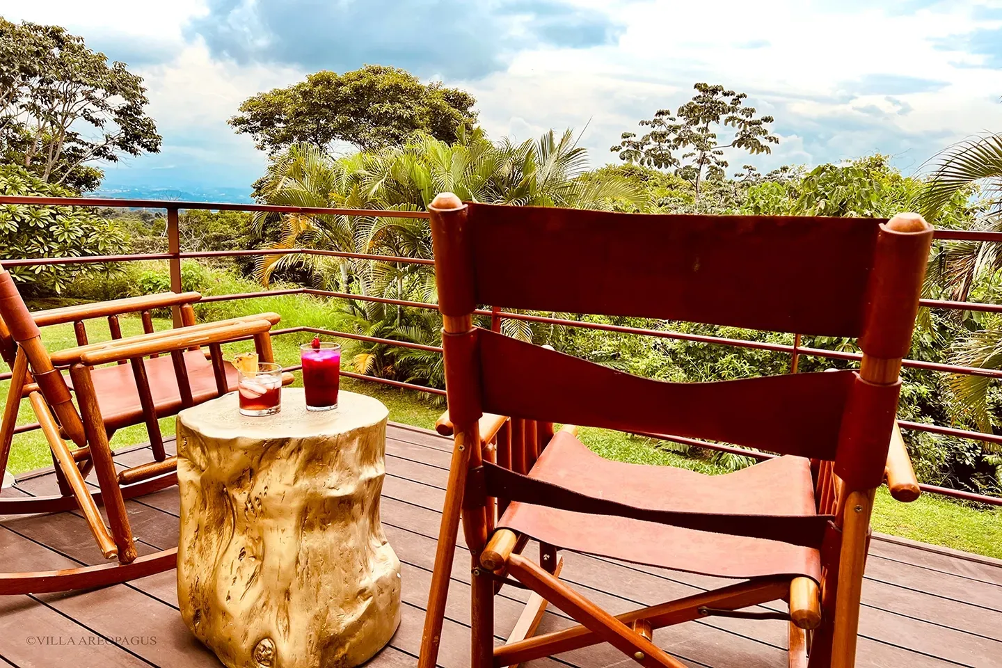 private balcony at Villa Areopagus