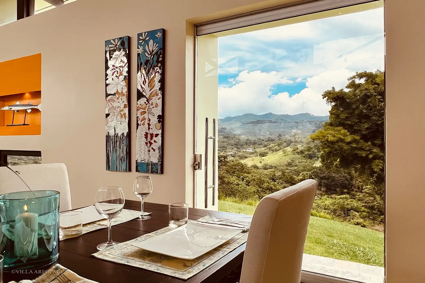 photo dining room beautiful view Villa Areopagus