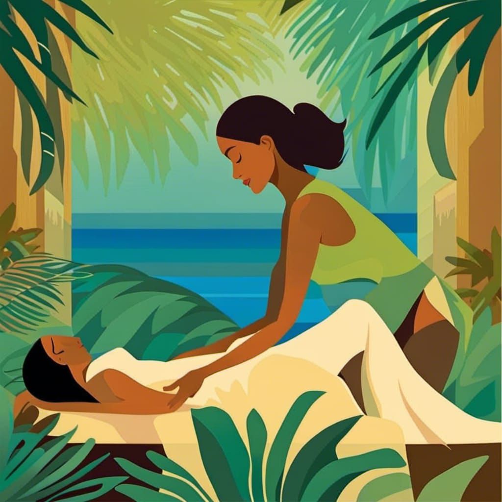 image woman receiving gentle massage