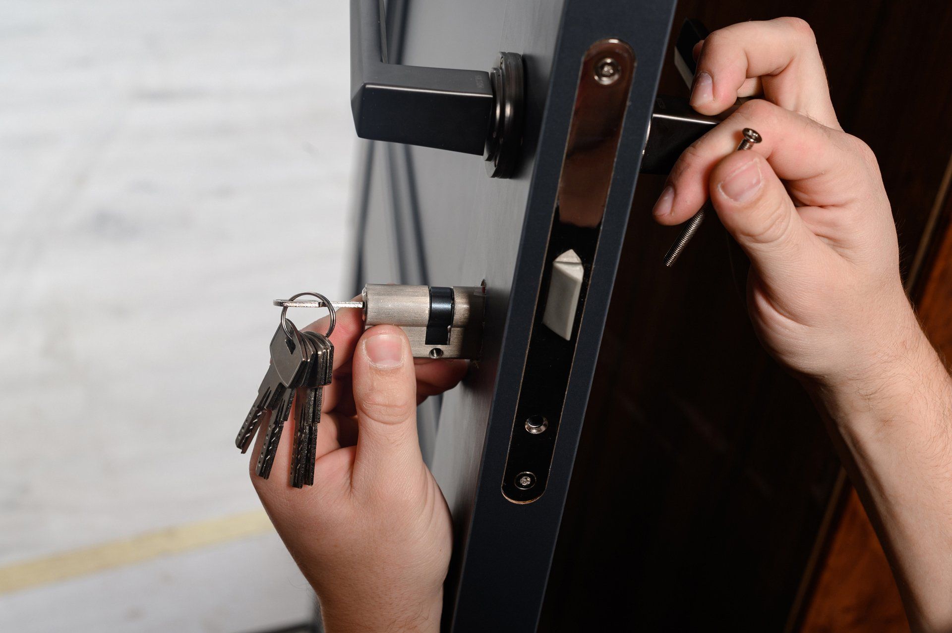 The Master Installs the Core for the Door Lock | Mildura, Vic | Mildura Locksmiths