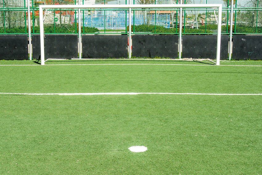 Commercial artificial grass installation