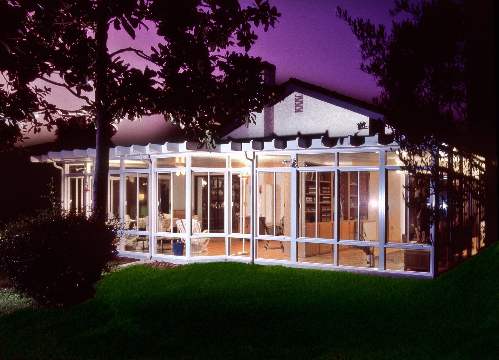 Sunroom at sunset