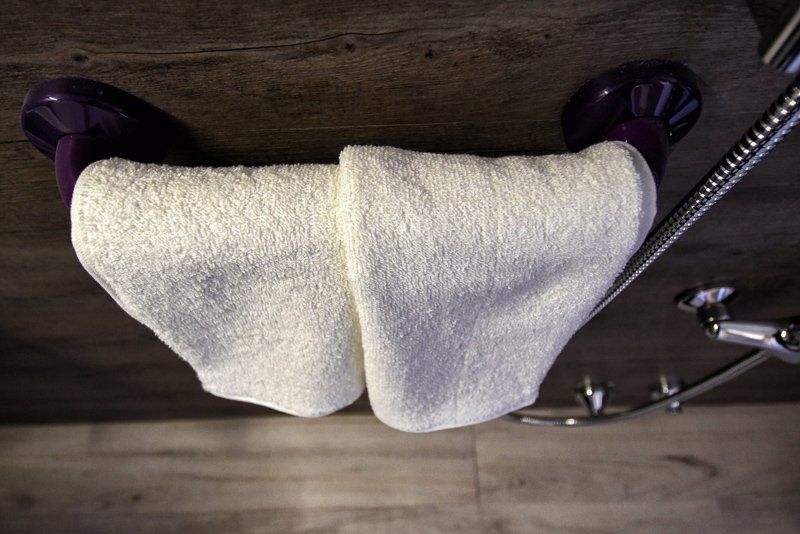 asciugamani inclusi in bagno di residenza per anziani