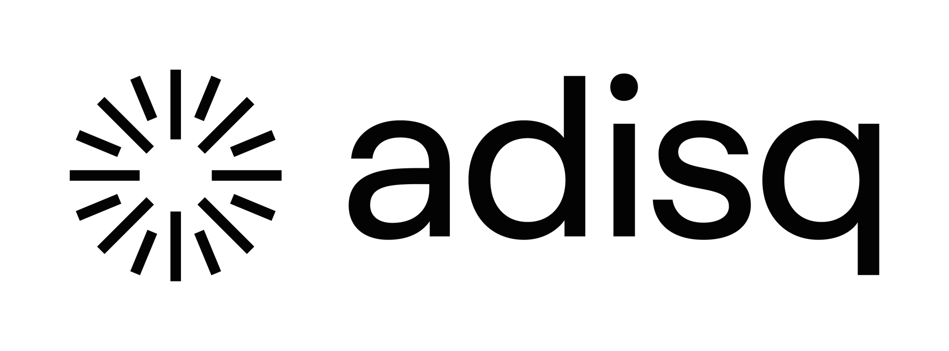 « Adisq» en noir sur fond blanc.