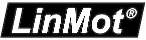 A black and white logo for linmot on a white background.