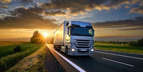 Freight Forwarding — Truck on the Road in W. Palm Beach, FL