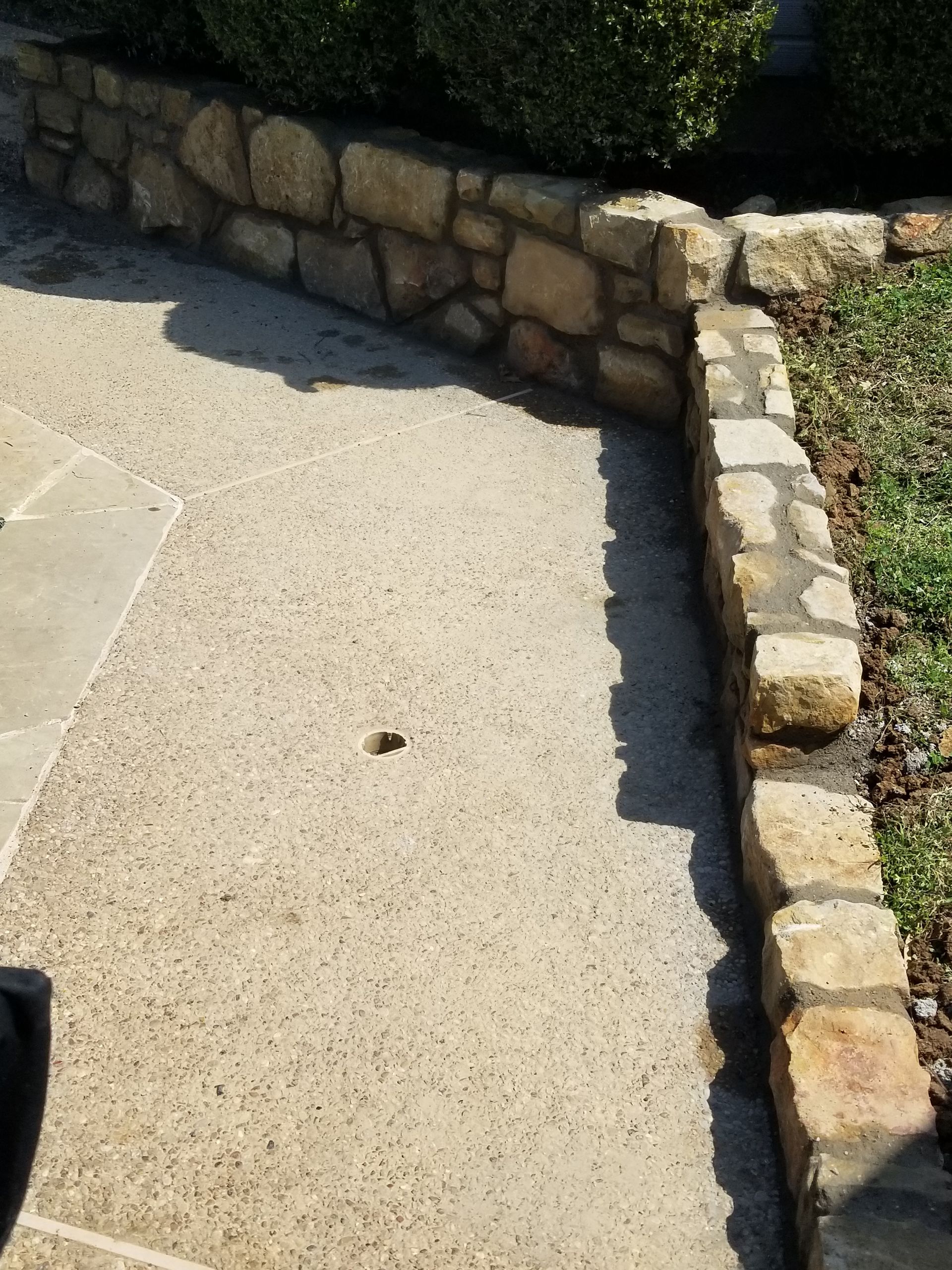Stone landscape edging